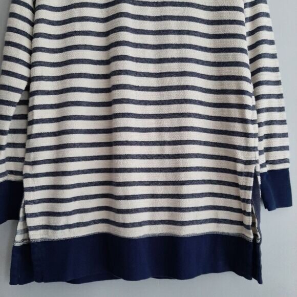 OLD NAVY Loose Cali-Fleece Terry Sweatshirt Tunic Crewneck Stripe Sz XS - Picture 4 of 13